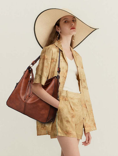 Adiffu Stylish Vintage One-shoulder Straddle Tote Bag