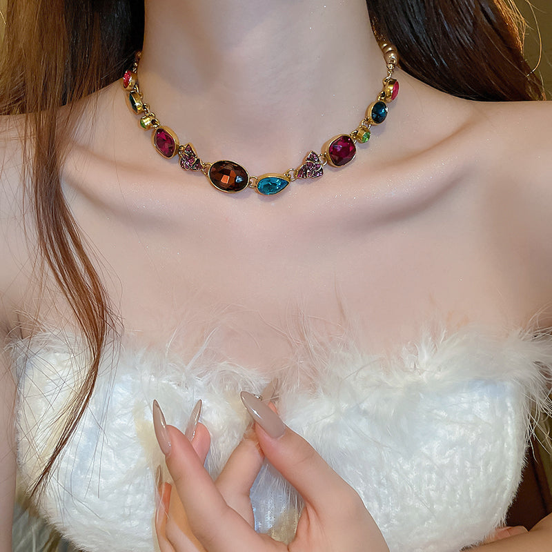 Adiffu Baroque Colored Gemstone Jewelry Set