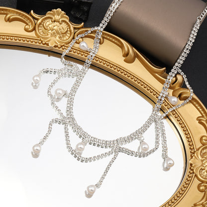 Geometric Rhinestones Sparkly Spice Collarbone Chain