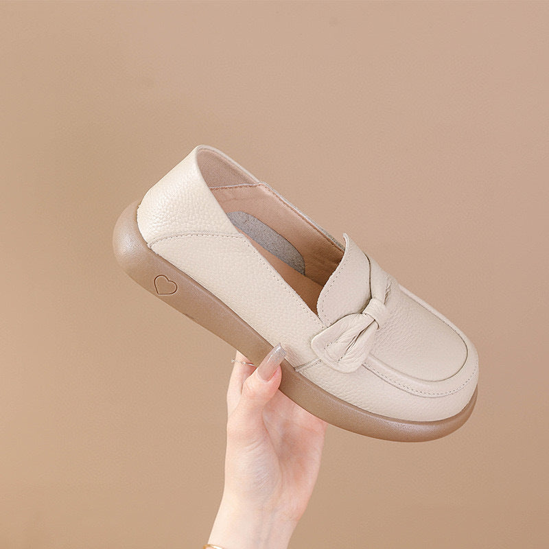 Non-slip Soft-soled Leather Flats For Women