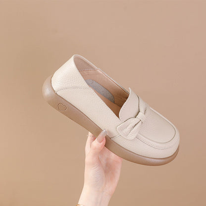 Non-slip Soft-soled Leather Flats For Women