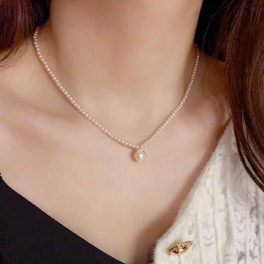 Adiffu Fashion Mabe Pearl Pendant Necklace