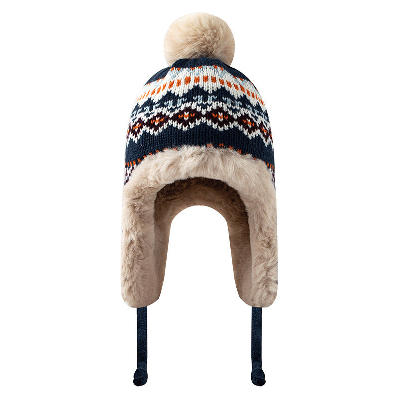 Adiffu Extra Fleece And tThick Warm Ear Protection Outdoor Riding Ski Hat