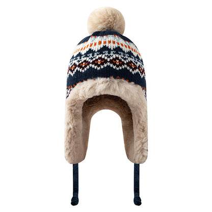 Adiffu Extra Fleece And tThick Warm Ear Protection Outdoor Riding Ski Hat