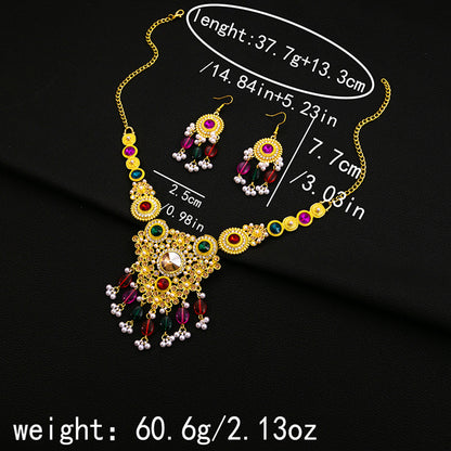 European and American Retro National Style Jewelry Set