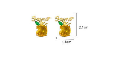 Adiffu Fresh Alphabet Pineapple Earrings