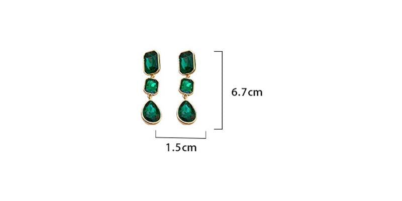 Adiffu Vintage Square Drop Tassel Earrings