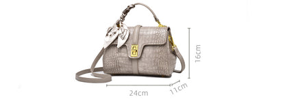 Adiffu Sophisticated Alligator Print  Crossbody Bag For Women