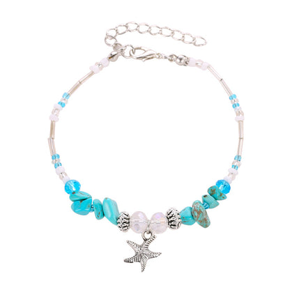 Natural Stone Conch Beaded Shell Anklet