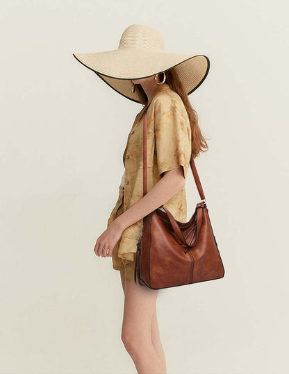 Adiffu Stylish Vintage One-shoulder Straddle Tote Bag
