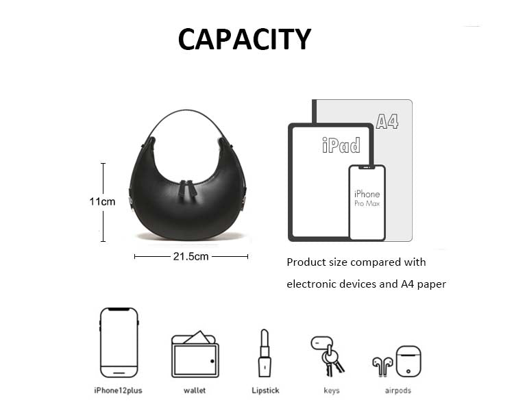 New Fashion Simple Personality Crescent Bag