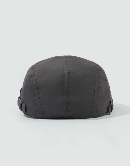 Adiffu Simple Casual Retro British Solid Cotton Short Brimmed Front Hat Fashion All Shade Breathable Reverse Wear Beret