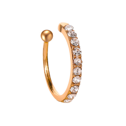 Adiffu Diamond Stud Earrings Single Earring Bone Clip Without Piercing