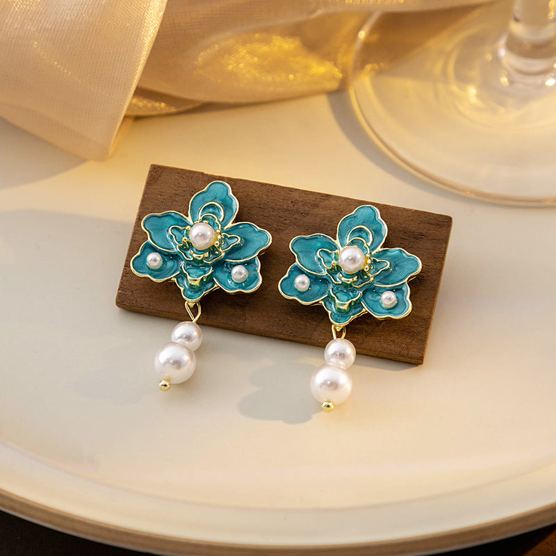 Adiffu French Vintage Pearl Earrings
