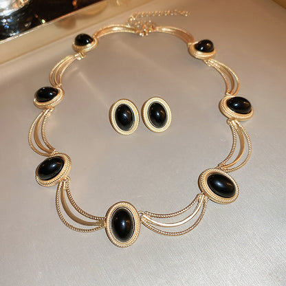 Adiffu Classic Black Jewelry Set