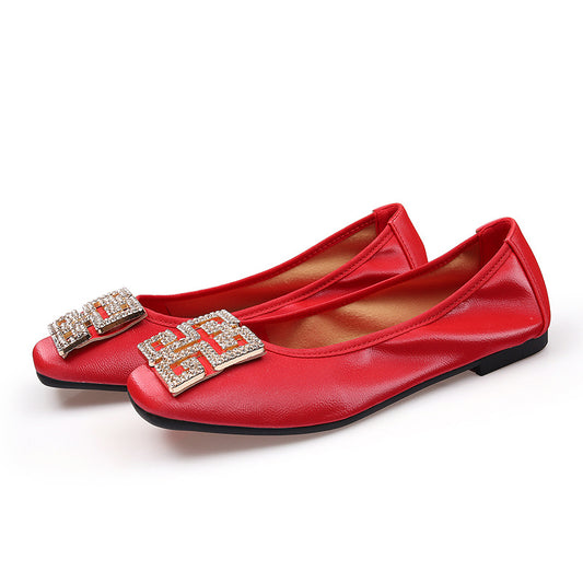 Adiffu Casual Rhinestone Slip-on Loafers For Women