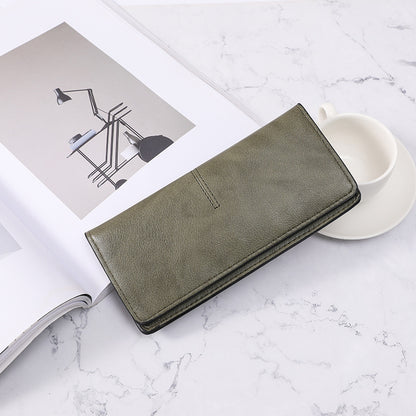 Adiffu Simple And Thin Money Clip Multi-Card Anti-degaussing Retro Change Clutch Bag
