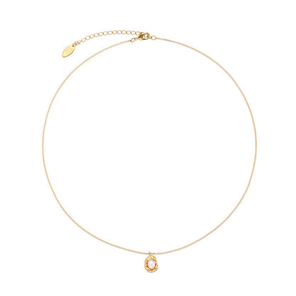 Adiffu Brass-plated 18K Gold French Style Pearl Pendant Necklace