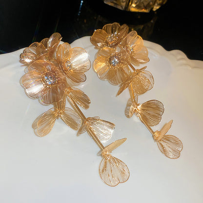 Adiffu Fresh Floral Tassel Earrings