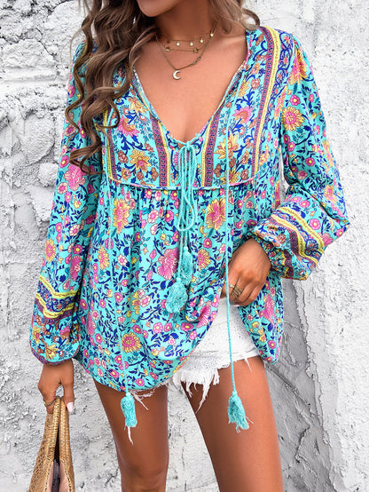 Loose Comfortable Printed Long-sleeved Shirt