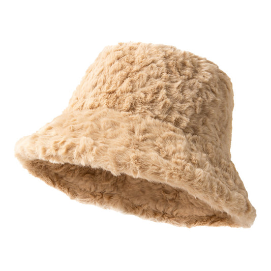 Adiffu Women's Warm Winter Bucket Hat Fluffy Hat