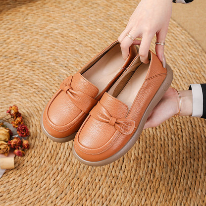Non-slip Soft-soled Leather Flats For Women