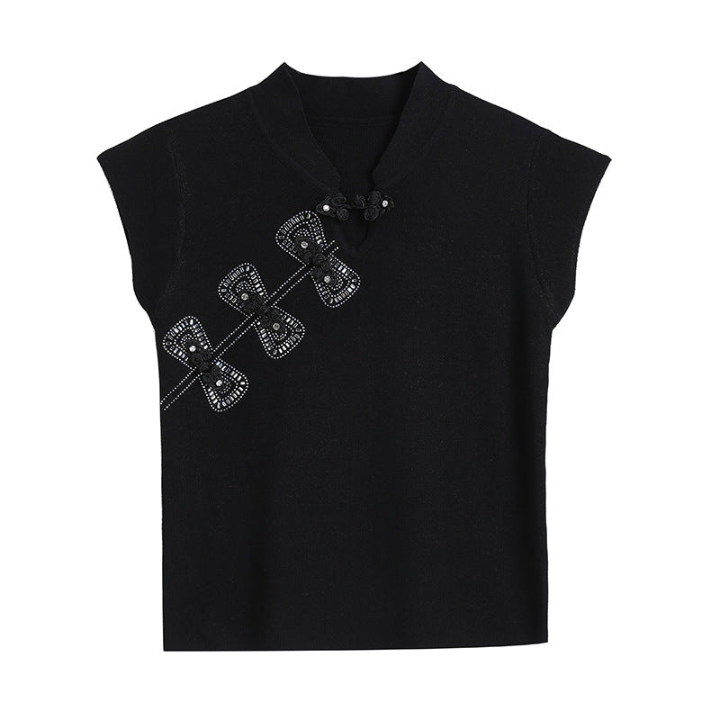 Adiffu Artsy Vintage Ice Silk Knitwear