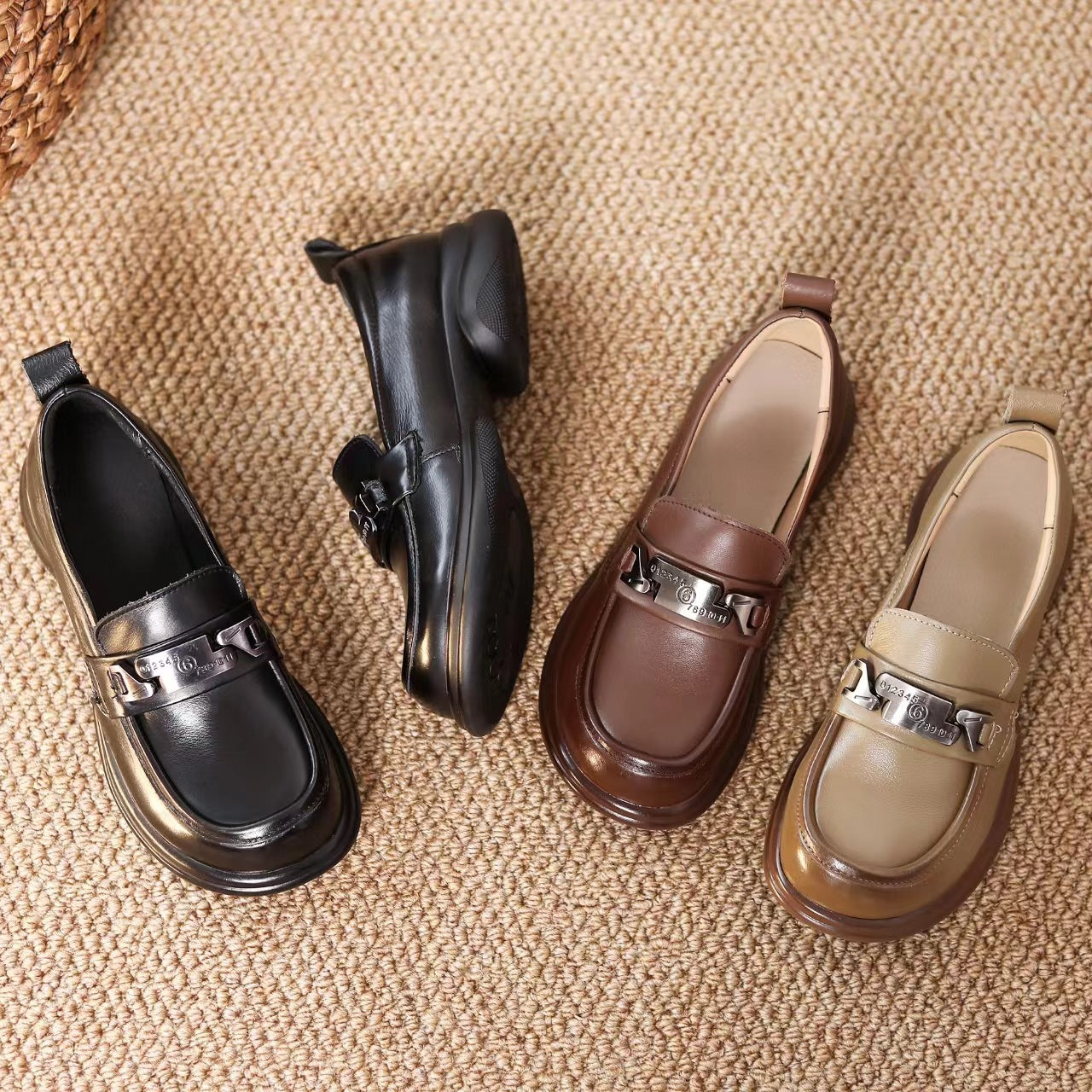 Adiffu British Style Leather Loafers
