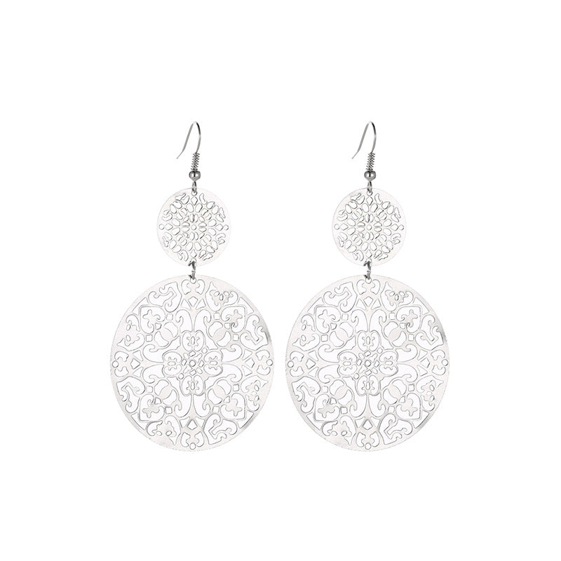 Royal Nationality Style Carved Earrings