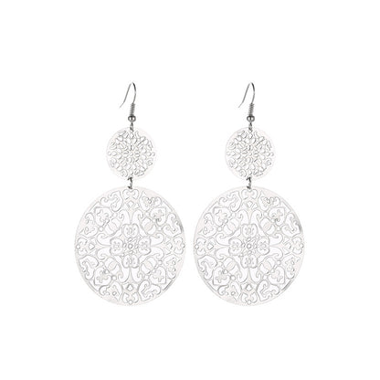 Royal Nationality Style Carved Earrings