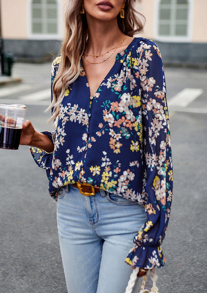 Adiffu Elegant Floral Shirt For Lady