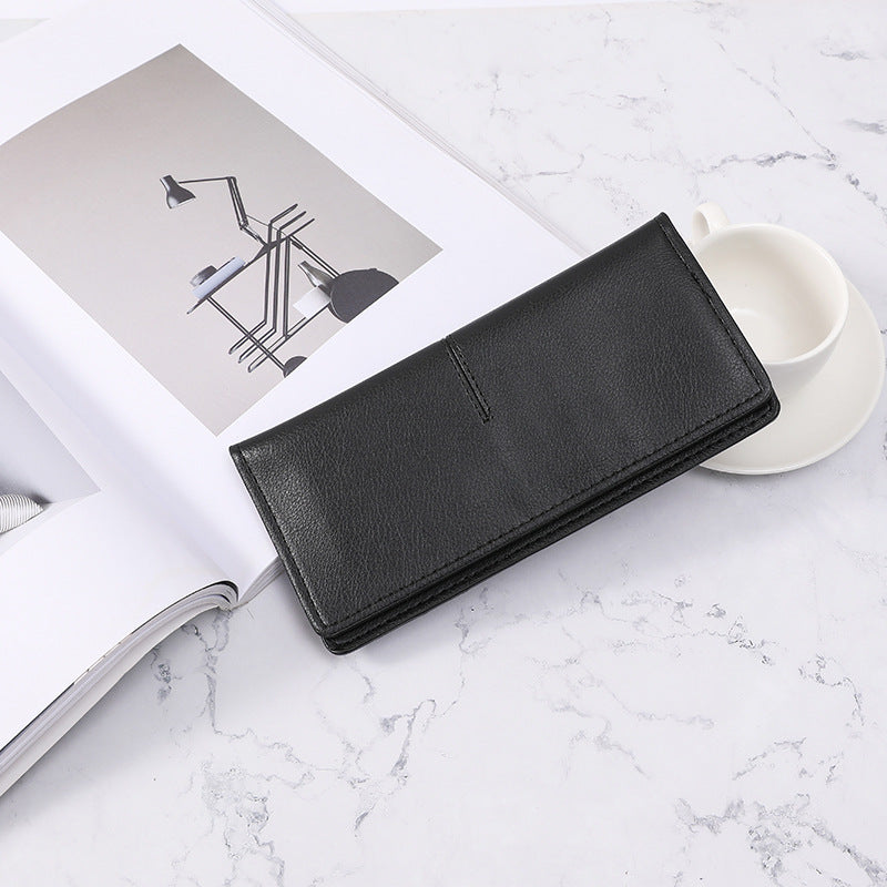 Adiffu Simple And Thin Money Clip Multi-Card Anti-degaussing Retro Change Clutch Bag