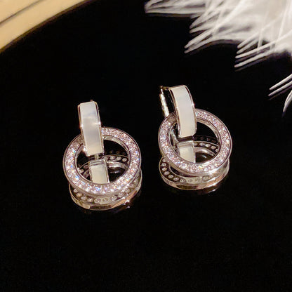 Stylish Geometric Fritillary Stud Earrings