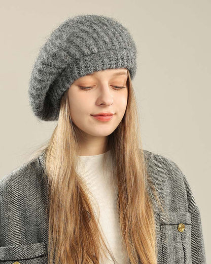 Adiffu Autumn/Winter British Vintage Knit Beret