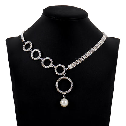 Large Hoop Pearl Necklace
