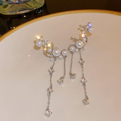 Adiffu Sweet Tassel Earrings Without Piercing Ear Clip