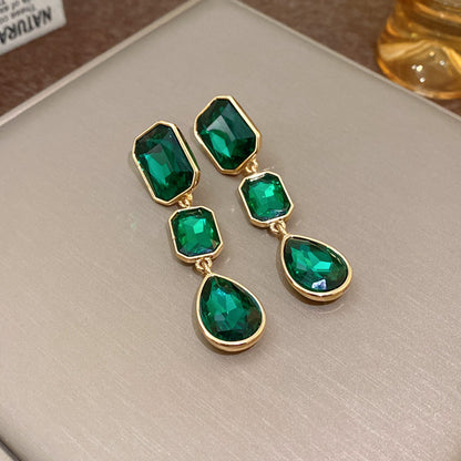 Adiffu Vintage Square Drop Tassel Earrings