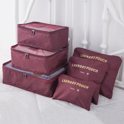 Adiffu Travel Storage Bag 6-piece Storage Bag Clothing Organizer Bag