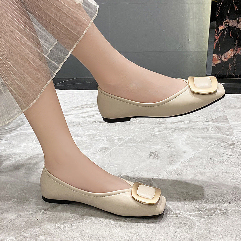 New Square Head Soft Soled Comfortable Women's Shoes