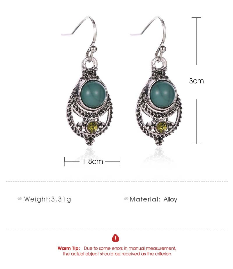 Adiffu Bohemian Palace Vintage Cutout Flower Earhook Earrings