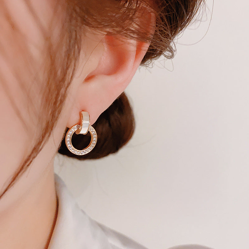 Stylish Geometric Fritillary Stud Earrings