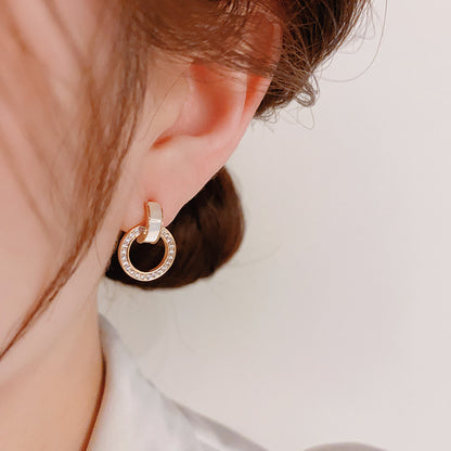 Stylish Geometric Fritillary Stud Earrings