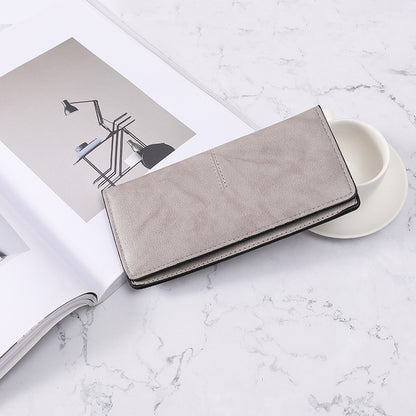 Adiffu Simple And Thin Money Clip Multi-Card Anti-degaussing Retro Change Clutch Bag