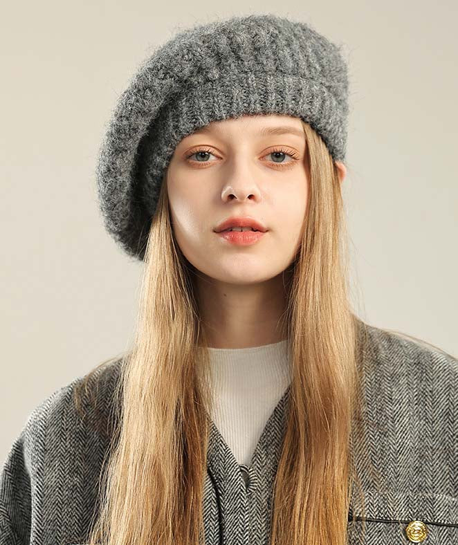 Adiffu Autumn/Winter British Vintage Knit Beret