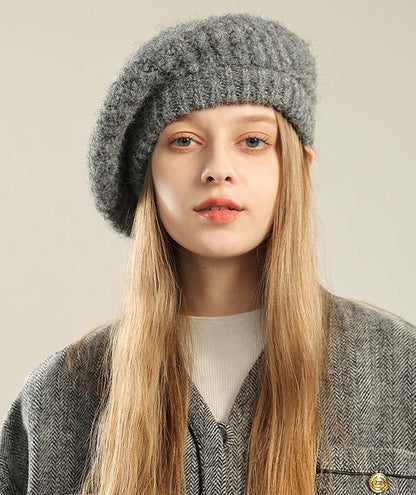 Adiffu Autumn/Winter British Vintage Knit Beret