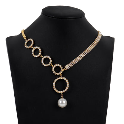 Large Hoop Pearl Necklace