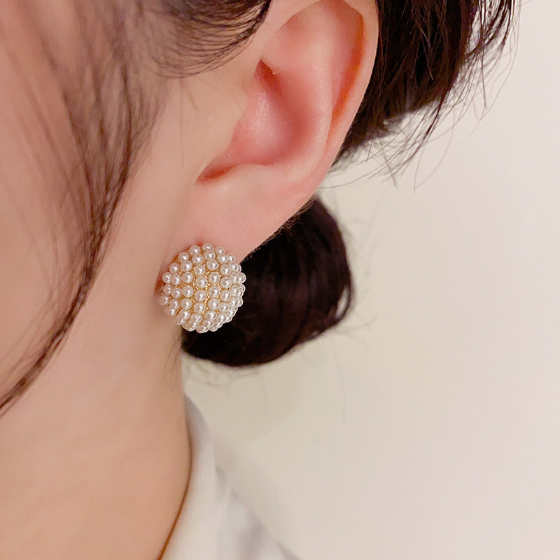 Adiffu Sweet Delicate Imitation Pearl Earrings