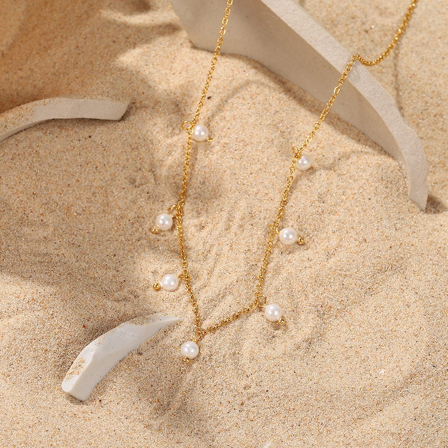 Adiffu French Elegant Pearl Necklace For Women