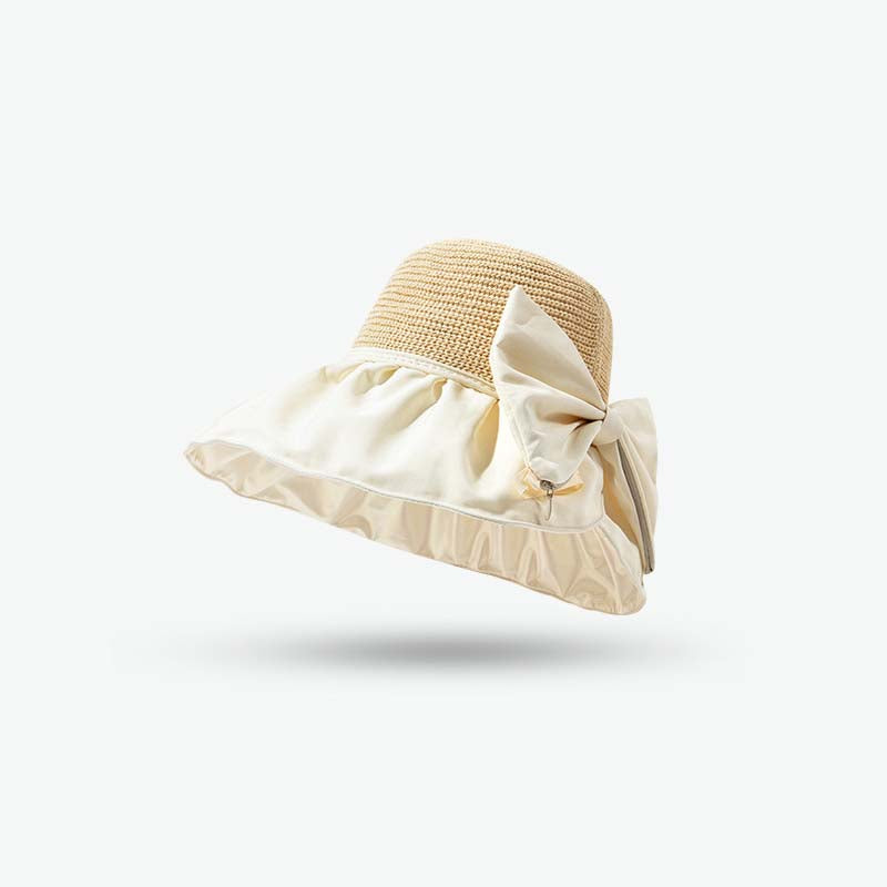 Adiffu Large Brimmed Bow Sunshade Hat