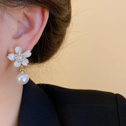 Pearl Flower Earrings